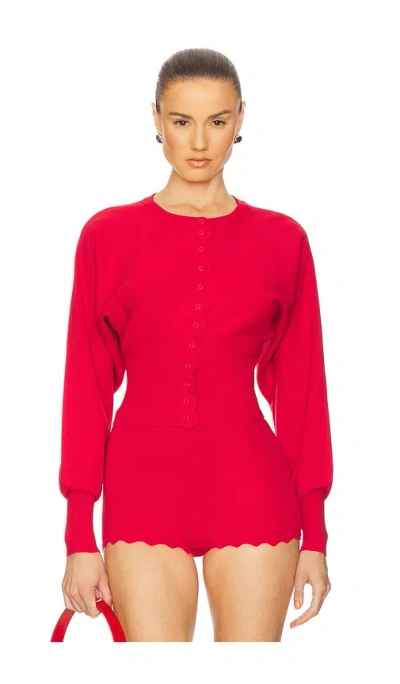 Helsa Elvira Cardigan In 红色