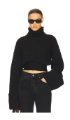 Helsa Esti Turtleneck Sweater In Black