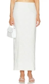 Helsa Eyelet Column Midi Skirt In 复古白