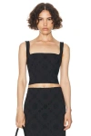 Helsa Eyelet Corset Top In Black