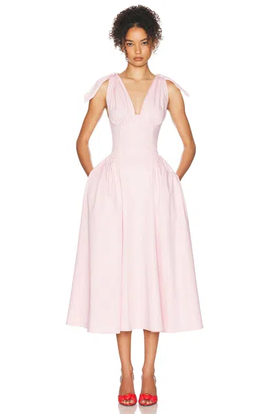Helsa Fairweather Midi Dress In Pink