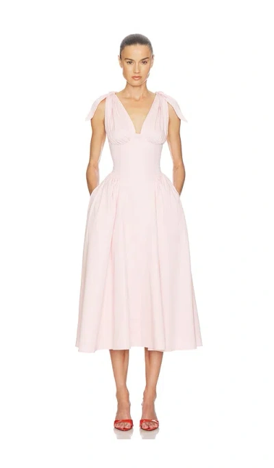 Helsa Fairweather Midi Dress In Pink
