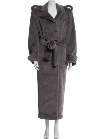 Pre-owned Helsa Faux Fur Faux Fur Coat W/ Tags In Gray