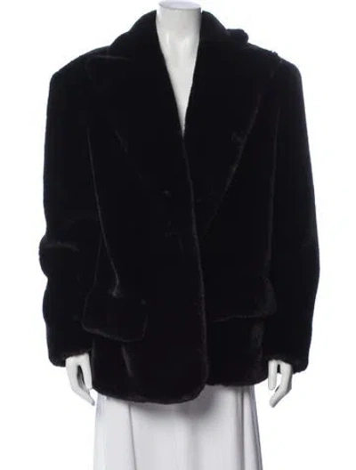 Pre-owned Helsa Faux Fur Jacket W/ Tags In Black