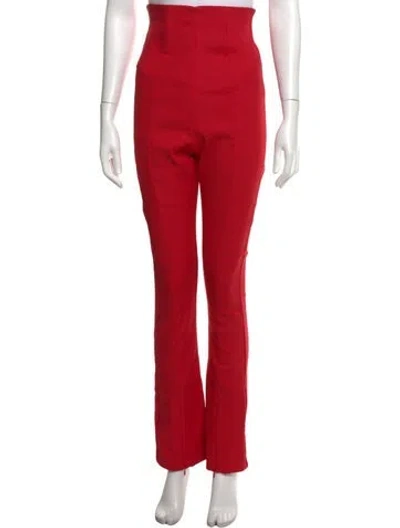 Pre-owned Helsa Flared Pants In Red