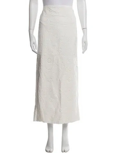 Pre-owned Helsa Floral Print Long Skirt In Neutrals