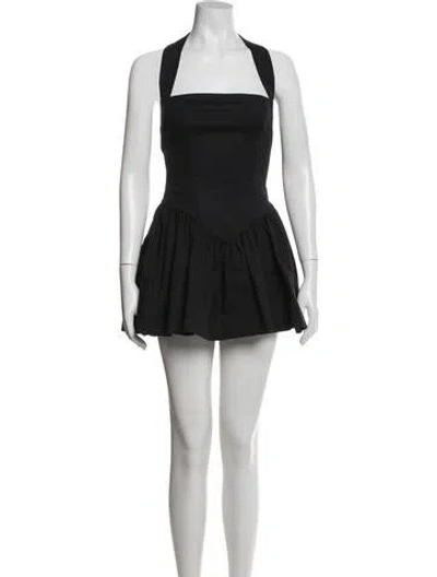 Pre-owned Helsa Halterneck Mini Dress In Blue