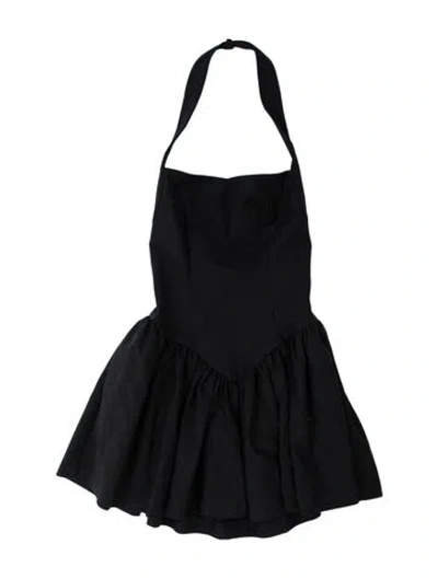 Pre-owned Helsa Halterneck Mini Dress In Blue