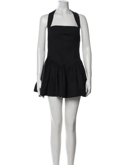 Pre-owned Helsa Halterneck Mini Dress W/ Tags In Black