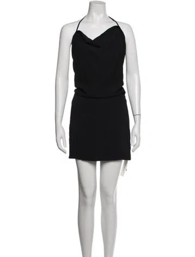 Pre-owned Helsa Halterneck Mini Dress W/ Tags In Black