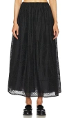 Helsa Handkerchief Midi Skirt In 黑色