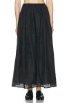 Helsa Handkerchief Midi Skirt In Black