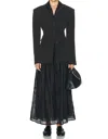Helsa Handkerchief Midi Skirt In Black