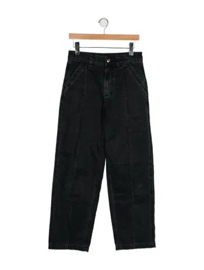 Pre-owned Helsa High-rise Straight Leg Jeans In Black