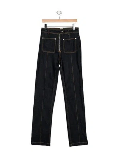 Pre-owned Helsa High-rise Straight Leg Jeans In Blue