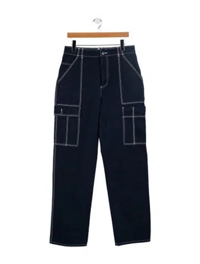 Pre-owned Helsa High-rise Wide Leg Jeans In Blue