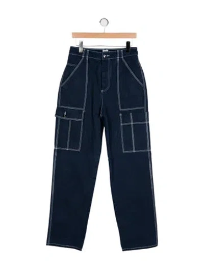 Pre-owned Helsa High-rise Wide Leg Jeans In Blue