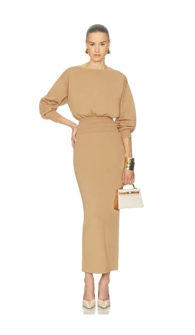 Helsa Hildie Maxi Dress In Brown