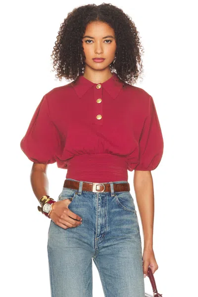 Helsa Hildie Polo In Burgundy