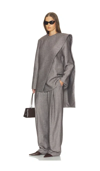 Helsa Italian Herringbone Jacket In Gray