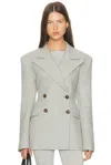 Helsa Italian Wool Blend Blazer In Gray