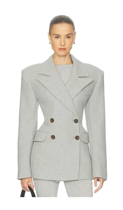 Helsa Italian Wool Blend Blazer In Gray