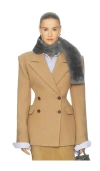 Helsa Italian Wool Blend Blazer In Brown