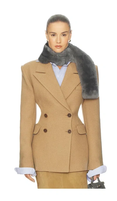 Helsa Italian Wool Blend Blazer In Brown
