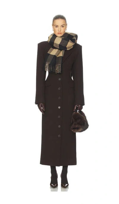 Helsa Italian Wool Blend Topcoat In Brown