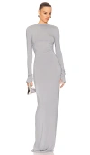 Helsa Jersey Backless Maxi Dress In 鸽灰色