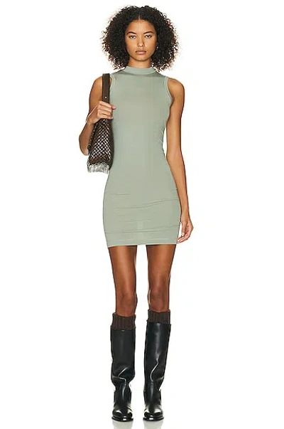 Helsa Jersey Mock Neck Mini Dress In Sage