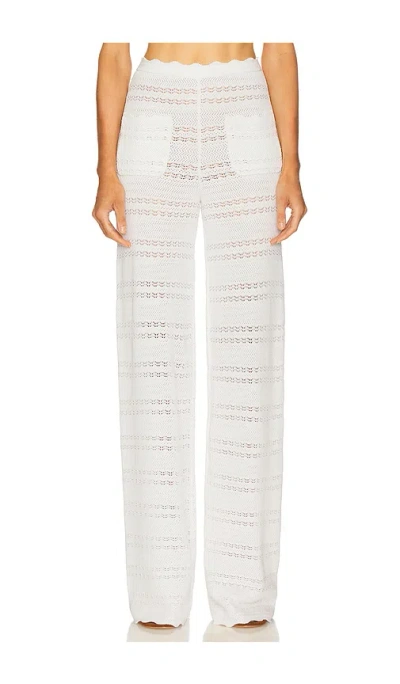 Helsa Kaitltn Scalloped Pant In White