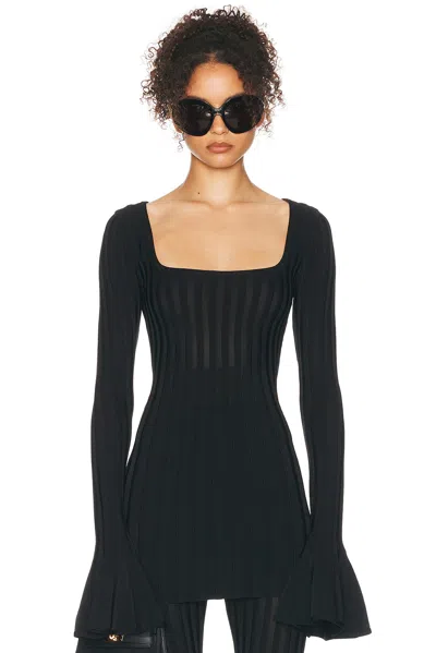 Helsa Kayleigh Flared Tunic In Black