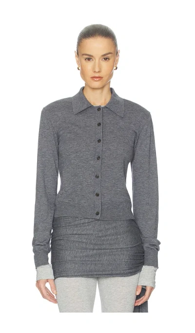 Helsa Kerstin Knit Cardigan In Gray