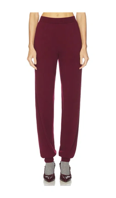 Helsa Kerstin Knit Jogger In Burgundy