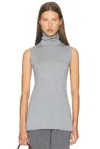 Helsa Kerstin Sleeveless Turtleneck In Gray