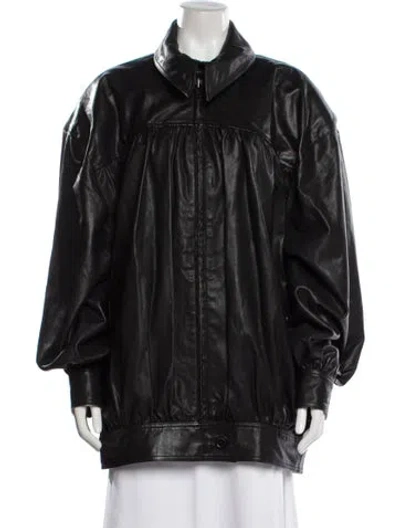 Pre-owned Helsa Leather Jacket In Black
