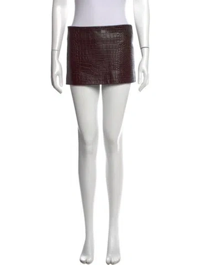Pre-owned Helsa Leather Mini Skirt In Blue