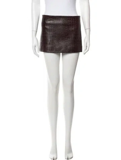 Pre-owned Helsa Leather Mini Skirt In Pink