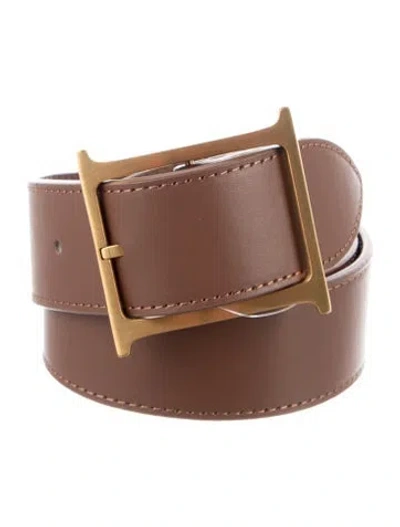 Pre-owned Helsa Leather Waist Belt In Brown