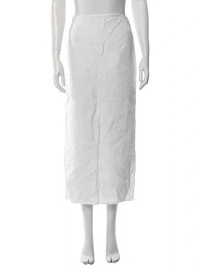 Pre-owned Helsa Linen Long Skirt In White