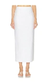 Helsa Linen Maxi Skirt In 自然白