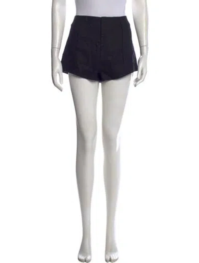 Pre-owned Helsa Linen Mini Shorts In Black