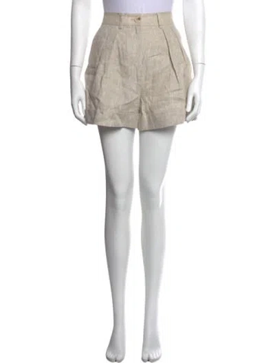Pre-owned Helsa Linen Mini Shorts W/ Tags In Blue