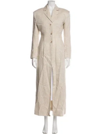 Pre-owned Helsa Linen Trench Coat W/ Tags In Gray