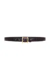 Helsa Logo Mini Waist Belt In Brown