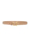 Helsa Logo Mini Waist Belt In Tawny