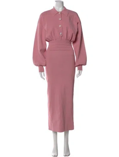 Pre-owned Helsa Long Dress In Pink