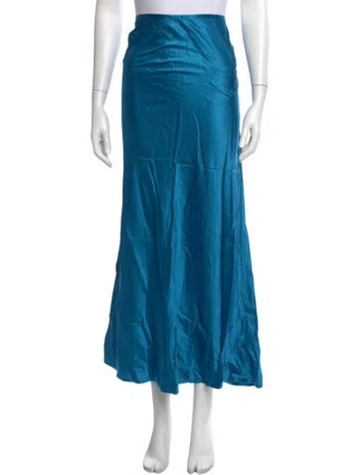Pre-owned Helsa Long Skirt In Blue