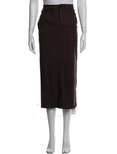 Pre-owned Helsa Long Skirt In Brown